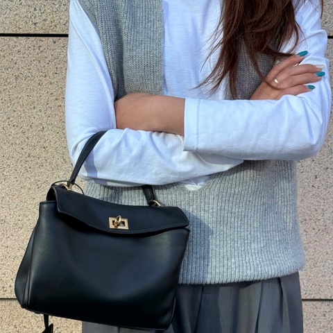 BALENCIAGA Rodeo黑金小號手提肩背斜背包27*20*10 全新閒置配件塵袋