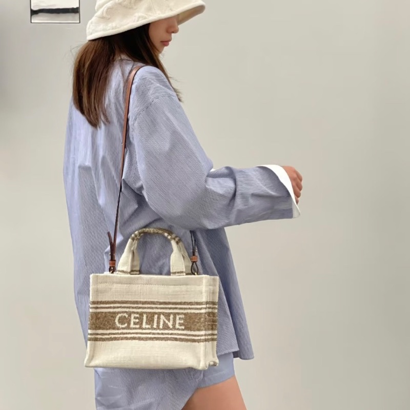 CELINE CabasThais 手提肩背斜背托特包 25.5*18*14 98新配件塵袋-0