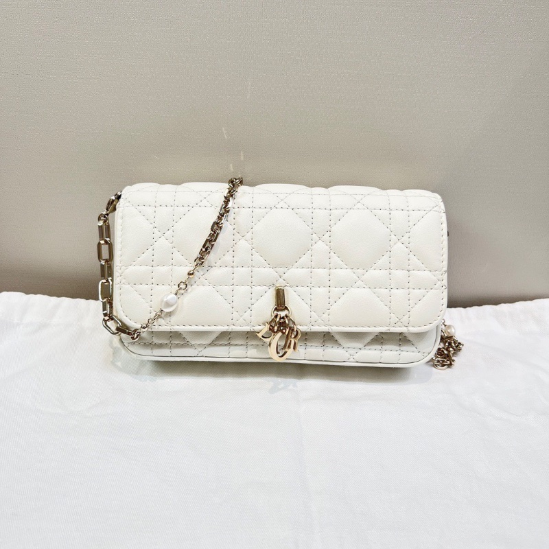 DIOR DiorTalk白金肩背斜背手機包18*10*3.5 98新配件塵袋-1