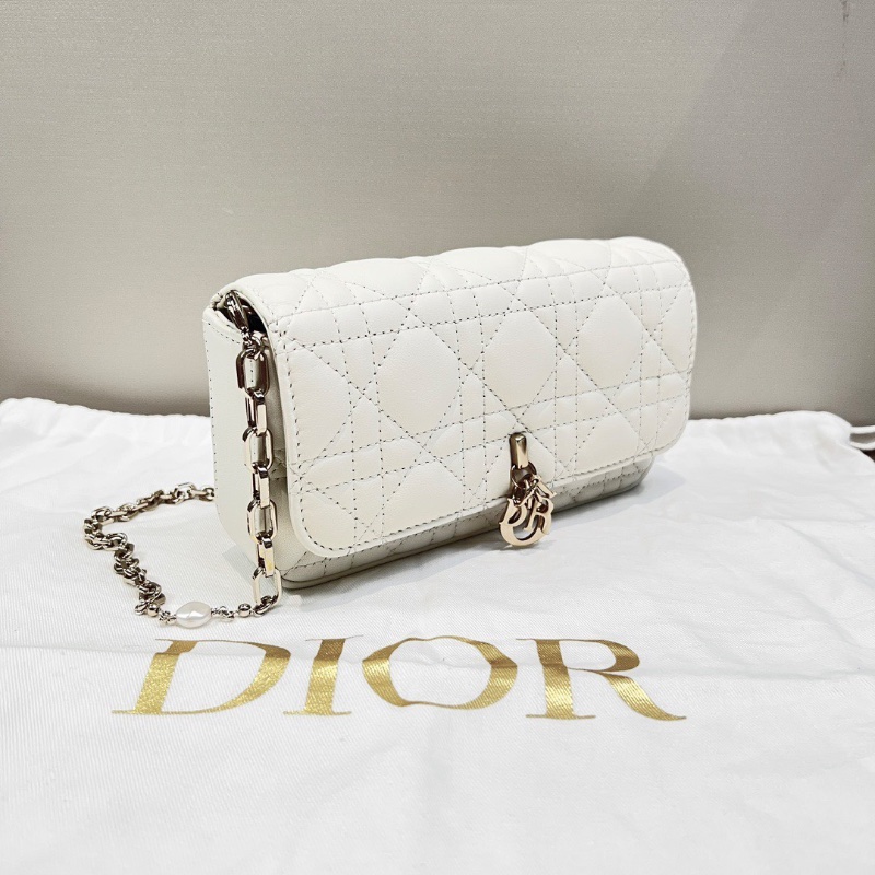 DIOR DiorTalk白金肩背斜背手機包18*10*3.5 98新配件塵袋-2