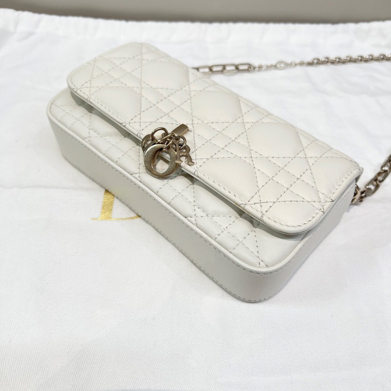 DIOR DiorTalk白金肩背斜背手機包18*10*3.5 98新配件塵袋-3
