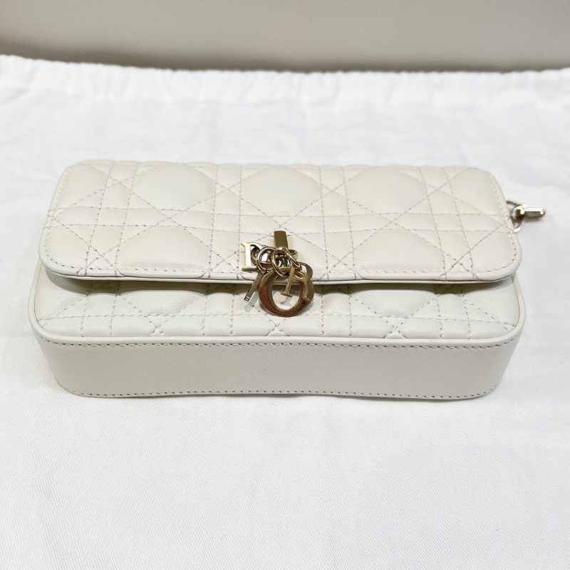 DIOR DiorTalk白金肩背斜背手機包18*10*3.5 98新配件塵袋-4
