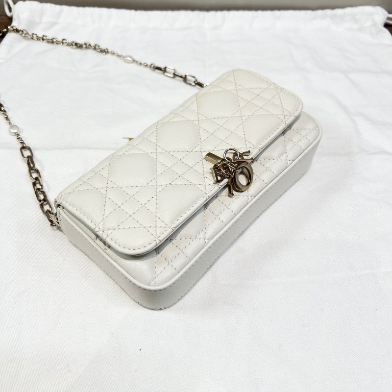 DIOR DiorTalk白金肩背斜背手機包18*10*3.5 98新配件塵袋-5