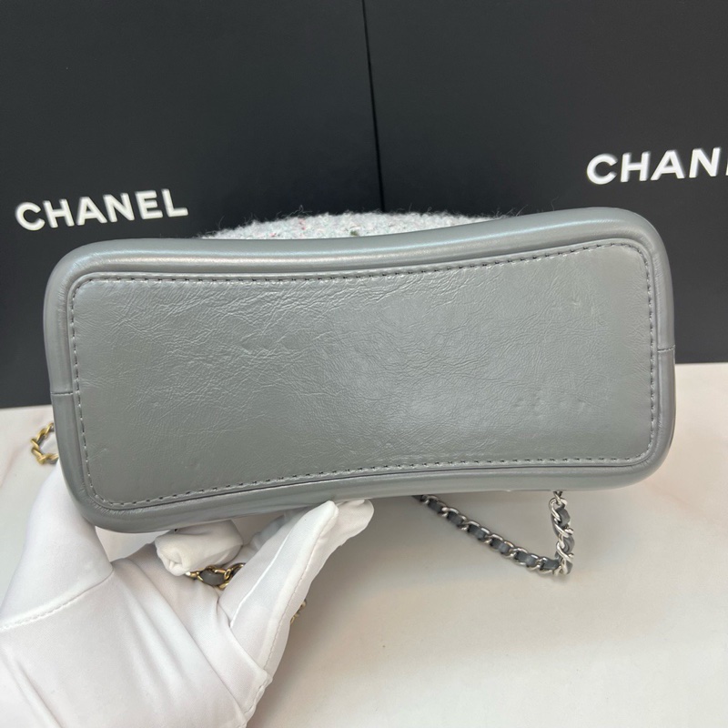 Chanel毛呢編織流浪雙肩包-2