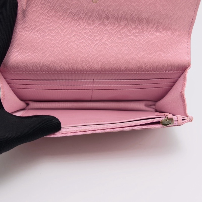 CHANEL 22k粉色金扣woc手提斜背包17*9*4 98新配件盒子塵袋-1