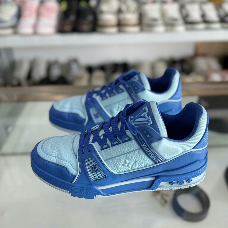 Louis Vuitton lv trainer 冰川藍 41碼 男鞋 99新-0