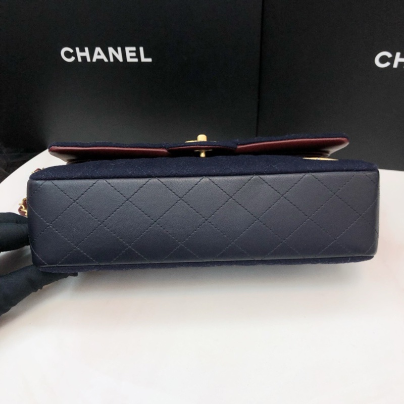 Chanel深藍毛呢徽章CF-2