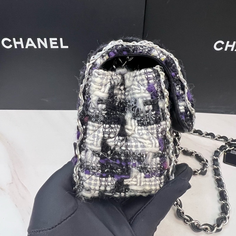 Chanel毛呢編織CF大mini-3