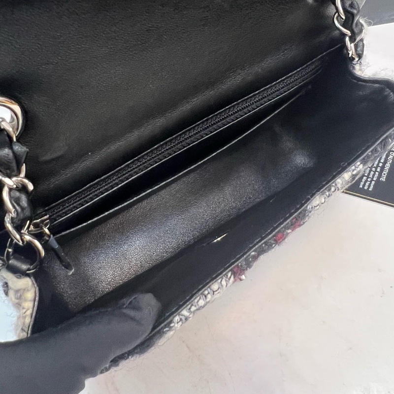 Chanel毛呢編織CF大mini-5