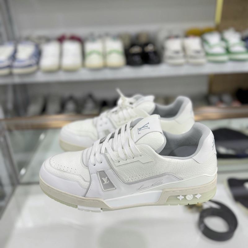 Louis Vuitton 路易威登lv trainer 白水泥 44碼 男鞋 95新-0