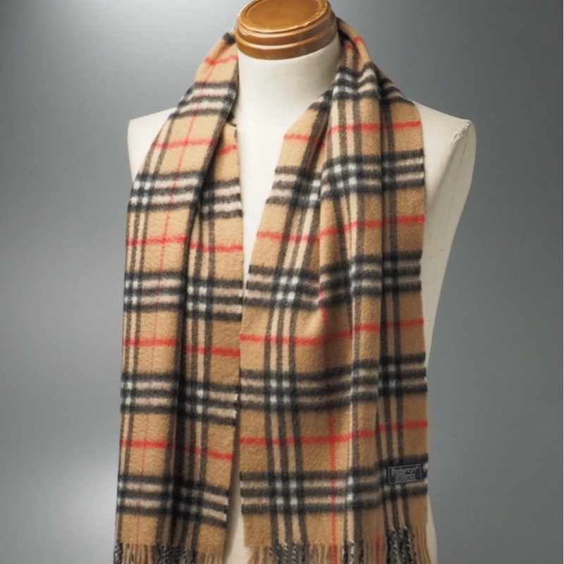 BURBERRY經典格紋羊絨圍巾✨-1