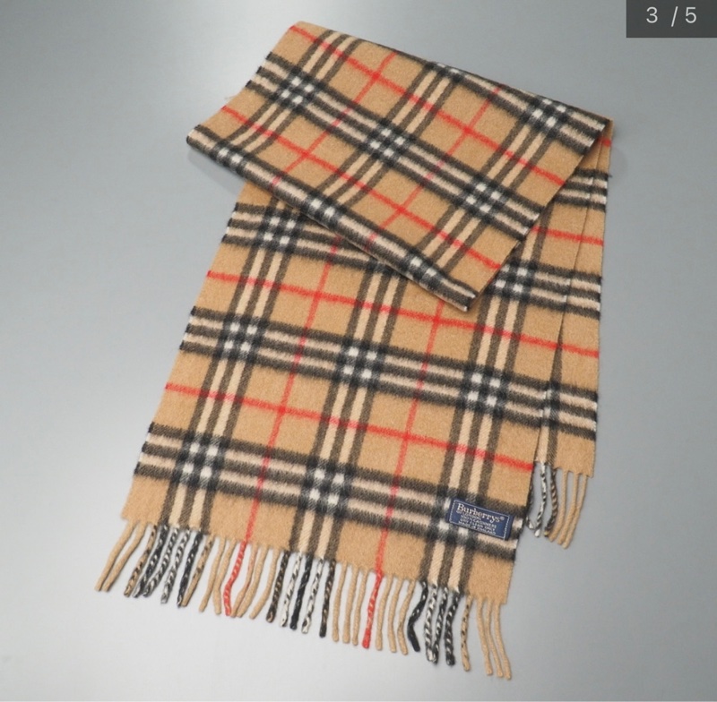 BURBERRY經典格紋羊絨圍巾✨-2