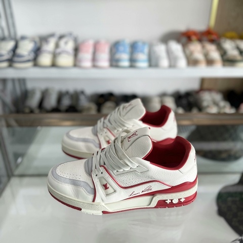Louis Vuitton lv trainer 白紅54||| 41.5碼 男鞋 99新
