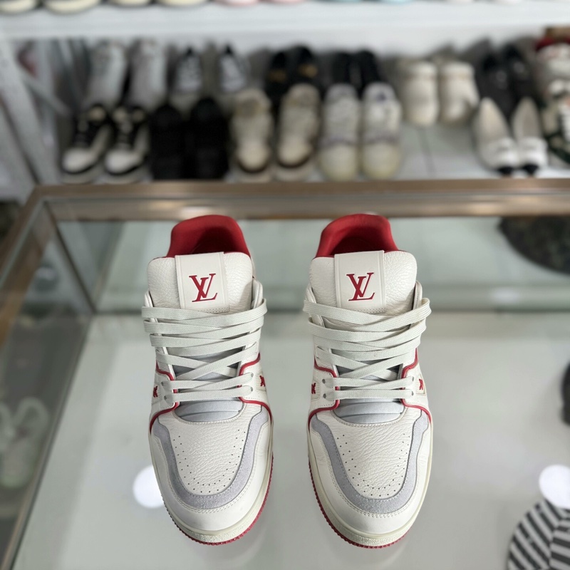 Louis Vuitton lv trainer 白紅54||| 41.5碼 男鞋 99新-1