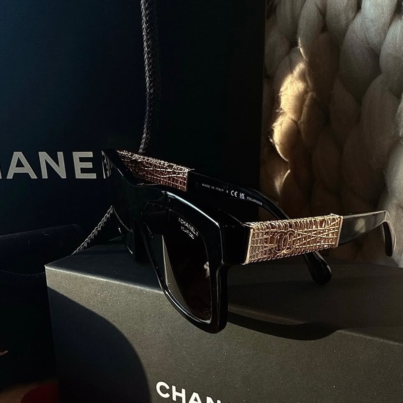 chanel香奈兒25金屬邊墨鏡-6