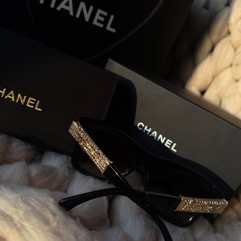 chanel香奈兒25金屬邊墨鏡-7