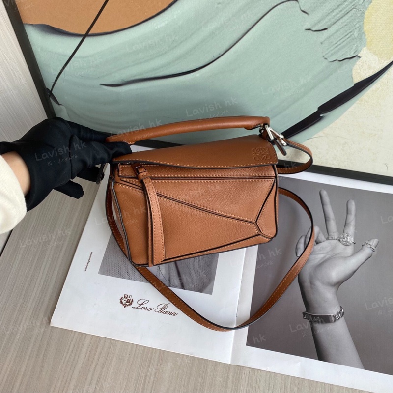 Loewe mini puzzle 焦糖色 斜挎包-2