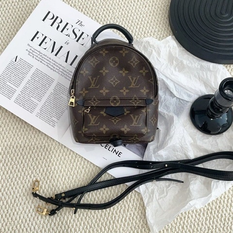 【全網最低價✨95%新✨有塵袋】LV Palm Springs 老花 mini小書包 | 雙肩包 CE8912