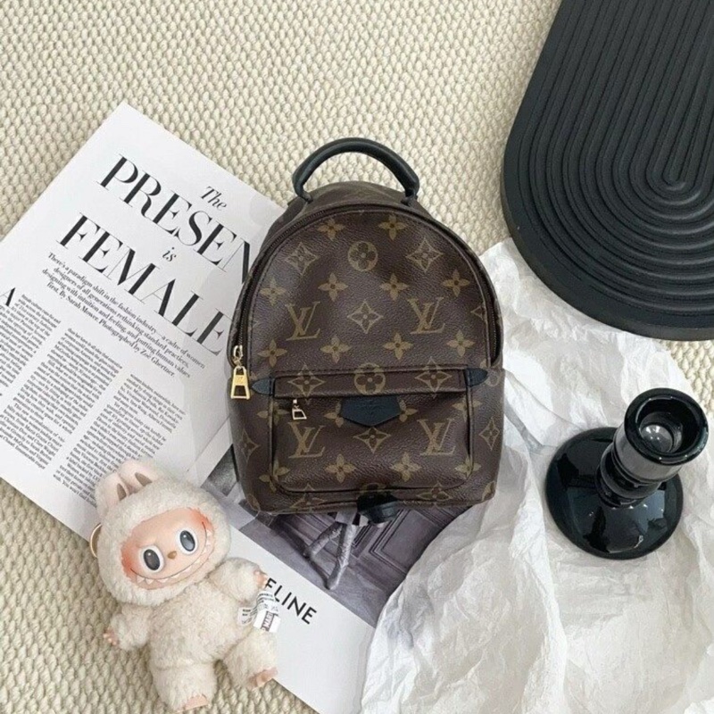 【全網最低價✨95%新✨有塵袋】LV Palm Springs 老花 mini小書包 | 雙肩包 CE8912-1