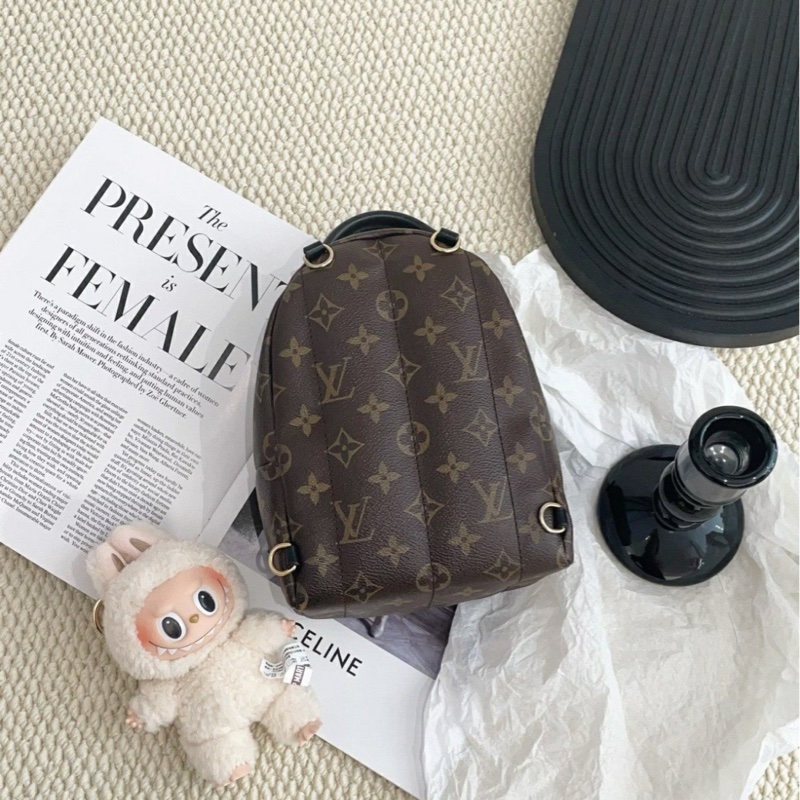 【全網最低價✨95%新✨有塵袋】LV Palm Springs 老花 mini小書包 | 雙肩包 CE8912-2