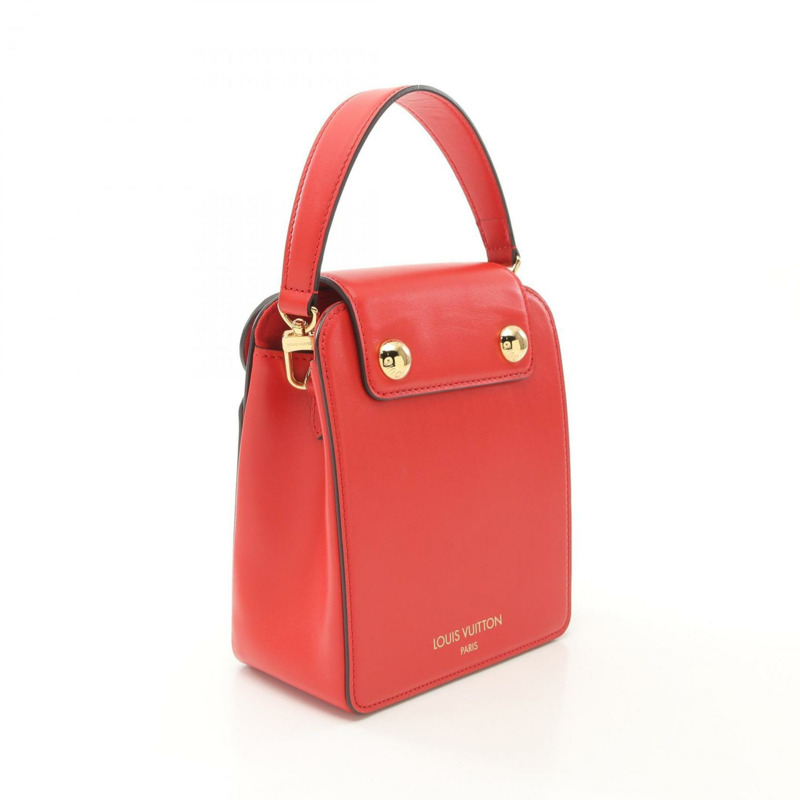路易威登 S Lock Bag XL 手提包，皮革，女士，紅色，M82215-1
