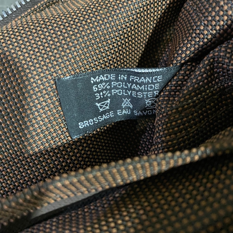 HERMES咖啡色帆布手提袋-1