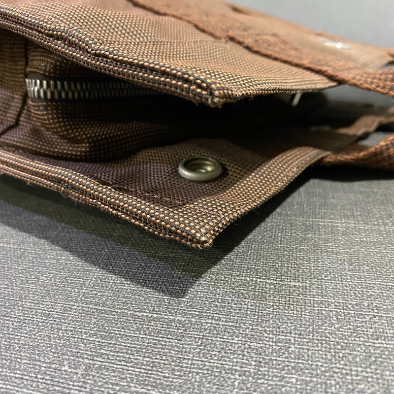 HERMES咖啡色帆布手提袋-5