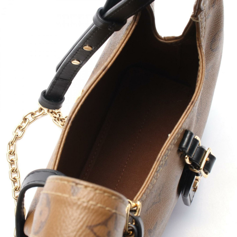 路易威登 Atlantis BB 手提包,塗層帆布和皮革,Monogram Reverse 反面圖案,女士款,棕色,M46816-2