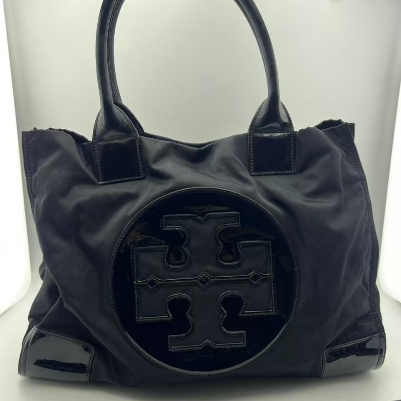 Tory Burch Ella 系列黑色尼龍托特包-7