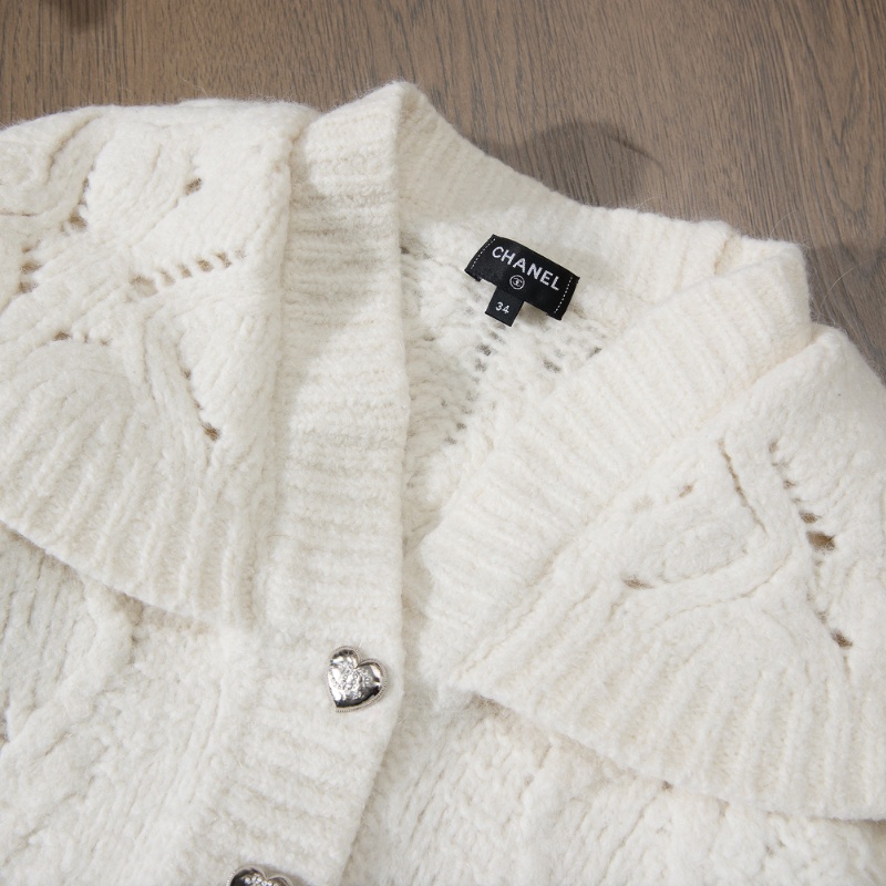 ❤️CHANEL 21B 熱門款 獨特披肩領 開衫毛衣外套-4