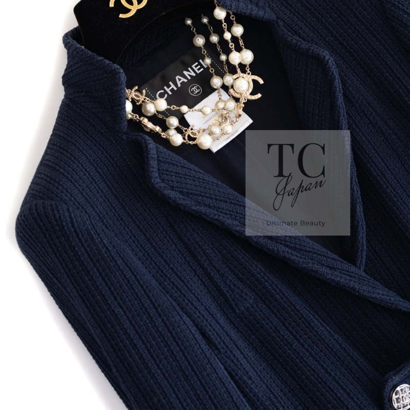 CHANEL 香奈兒 深藍 短大衣 大衣 西外 西裝外套 夾克 外套-10