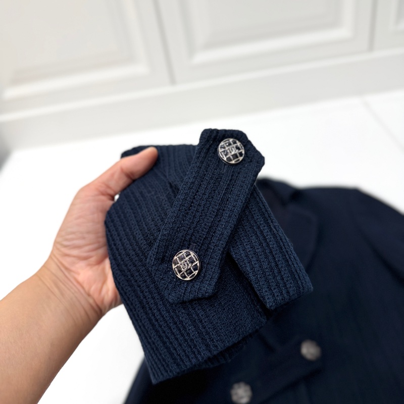 CHANEL 香奈兒 深藍 短大衣 大衣 西外 西裝外套 夾克 外套-21