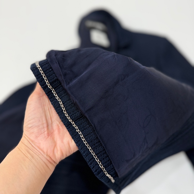 CHANEL 香奈兒 深藍 短大衣 大衣 西外 西裝外套 夾克 外套-25