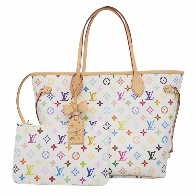路易威登 Monogram Multicolore LV×TM Neverfull MM M27787 棕色 女士手提包-0
