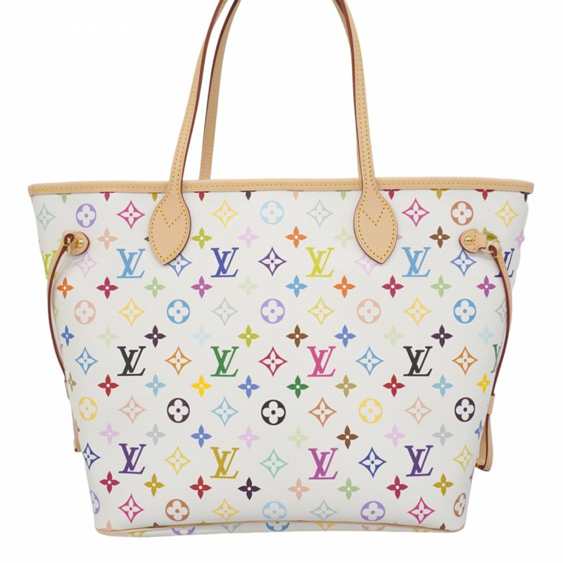 路易威登 Monogram Multicolore LV×TM Neverfull MM M27787 棕色 女士手提包-6