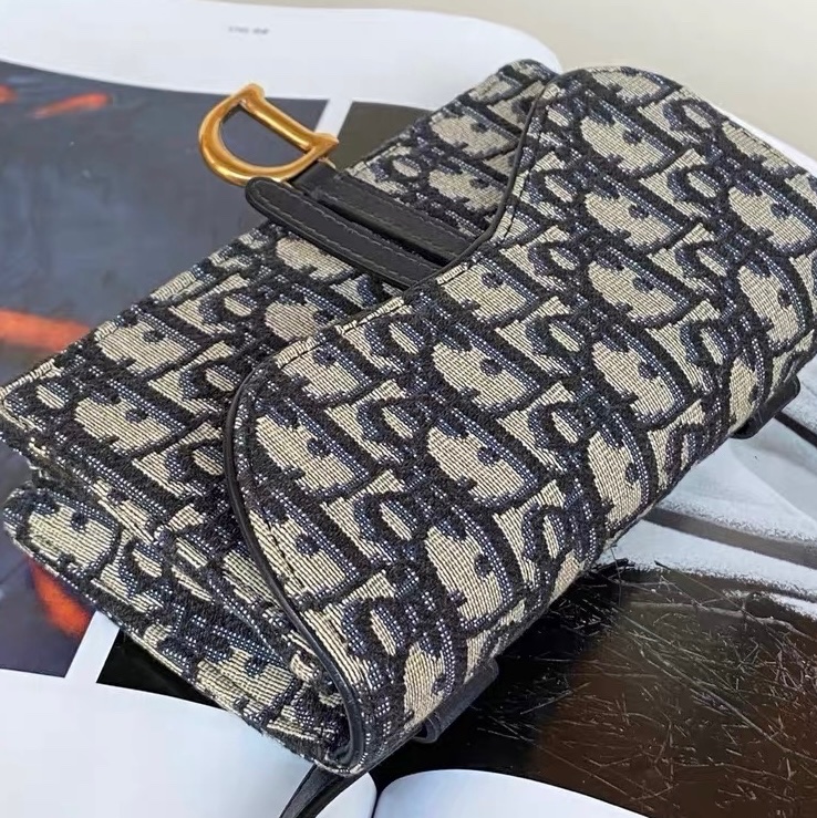 dior迪奧老花腰包oblique刺繡單肩包-4