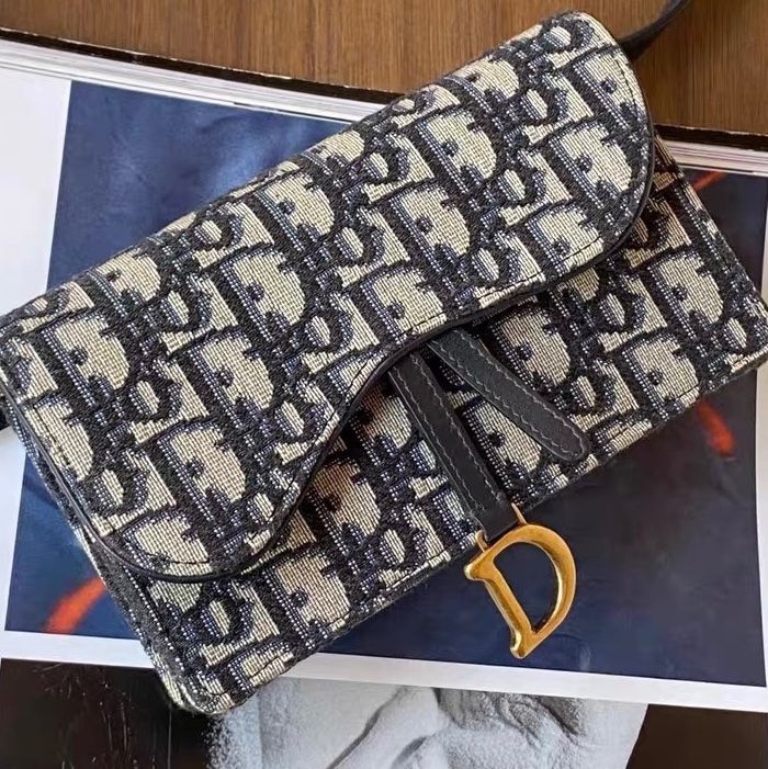 dior迪奧老花腰包oblique刺繡單肩包-6
