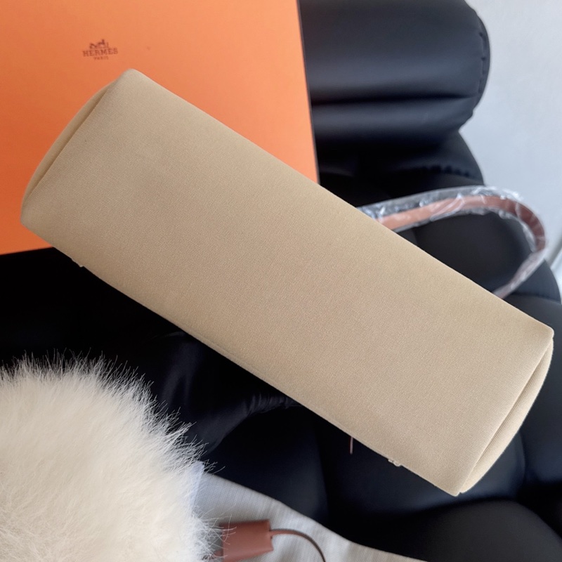 【近新閒置品】W刻 愛馬仕 Hermes 風衣灰拼金棕 Herbag31銀扣 五金帶膜-7