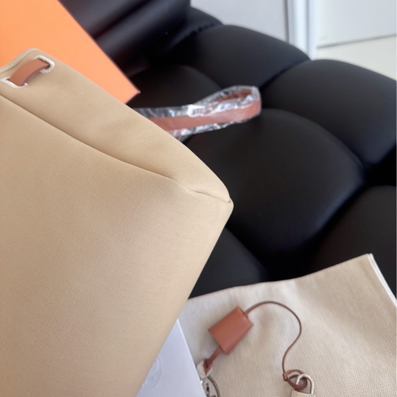 【近新閒置品】W刻 愛馬仕 Hermes 風衣灰拼金棕 Herbag31銀扣 五金帶膜-10