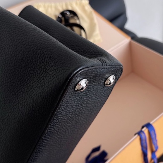 【近新閒置品】Louis Vuitton 路易威登LV 黑銀Capucines BB🐍蛇皮手柄卡普辛 手提斜挎包-11