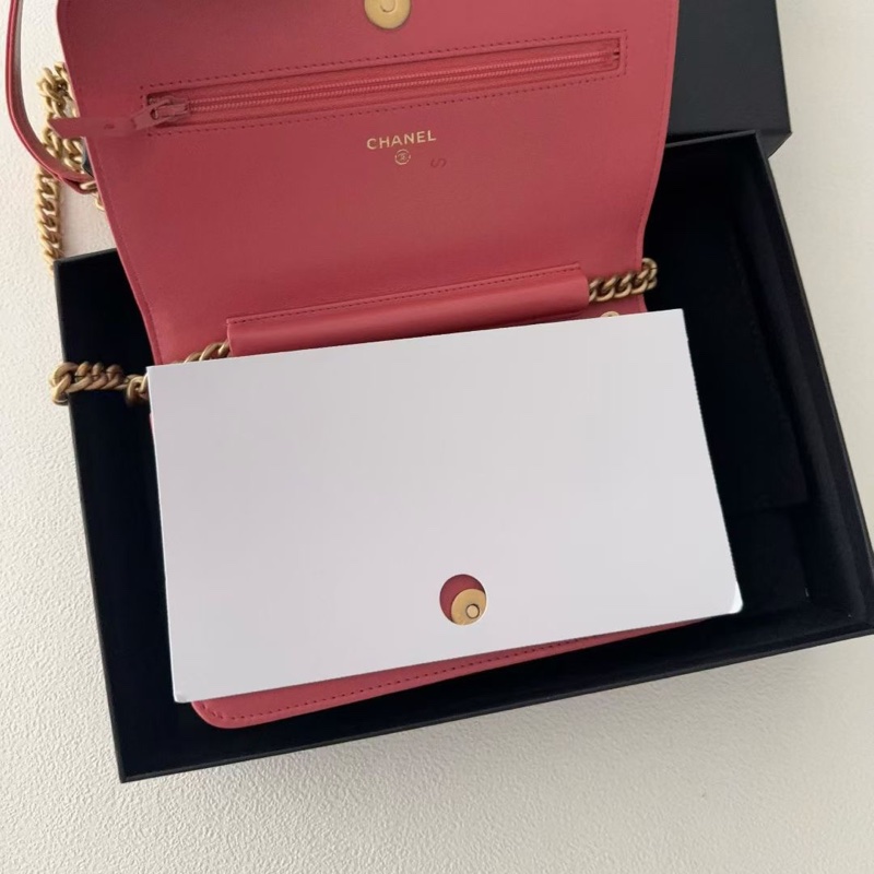 【全新品】chanel香奈兒woc 橡皮粉經典菱格鏈條包-2