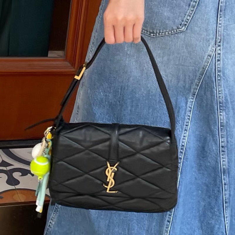 Rose同款❤️🔥氣場全開😎Ysl聖羅蘭黑金LE57腋下包手提單肩包-2