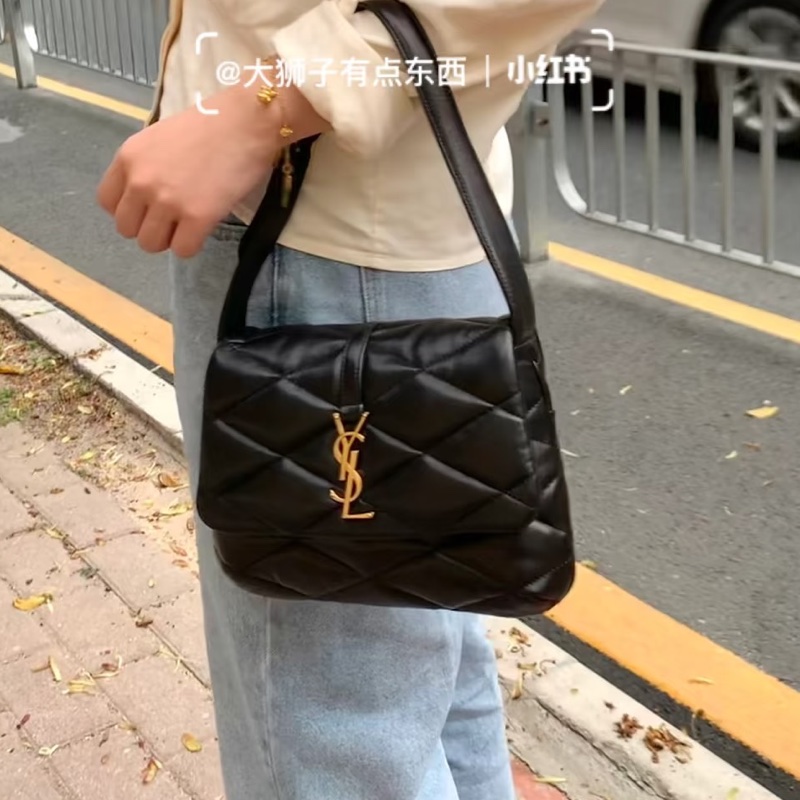 Rose同款❤️🔥氣場全開😎Ysl聖羅蘭黑金LE57腋下包手提單肩包-4