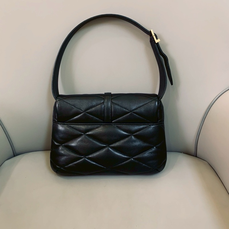 Rose同款❤️🔥氣場全開😎Ysl聖羅蘭黑金LE57腋下包手提單肩包-12