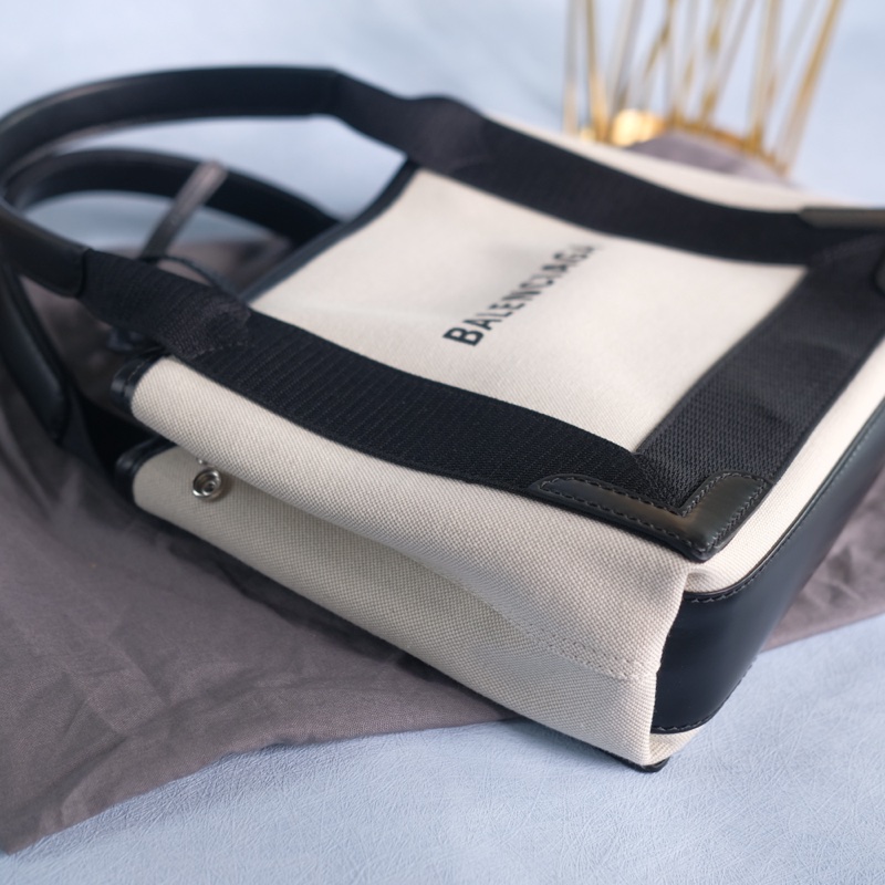 Balenciaga navy cabas 帆布子母包-3