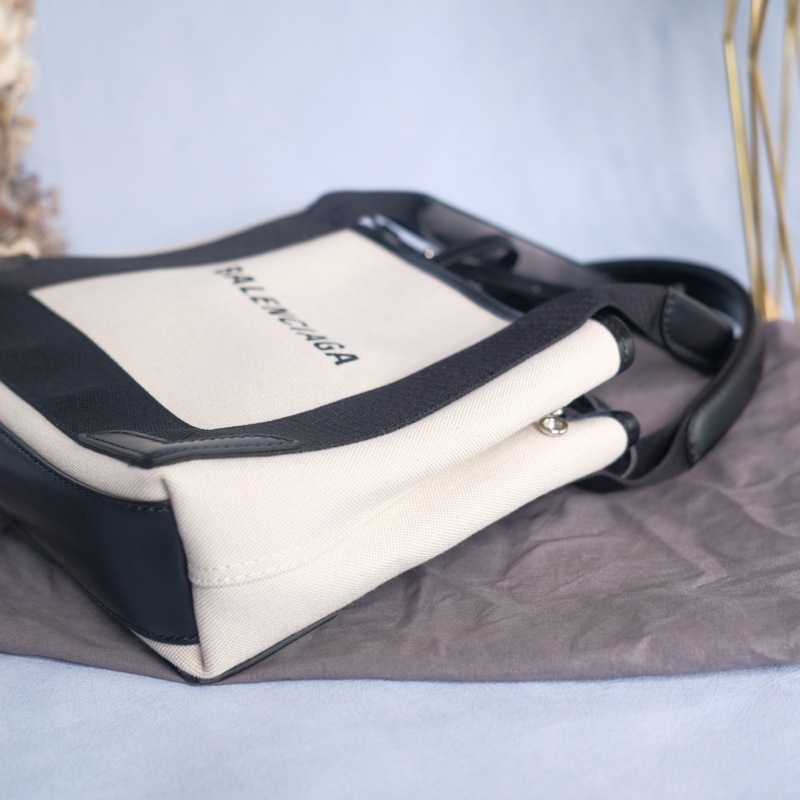 Balenciaga navy cabas 帆布子母包-4