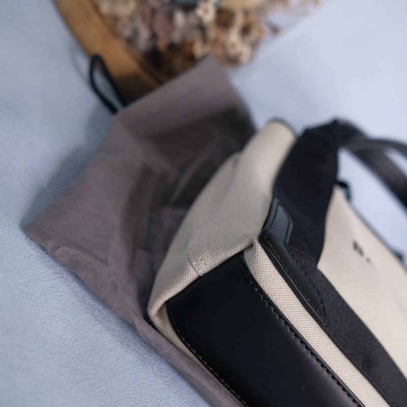 Balenciaga navy cabas 帆布子母包-8