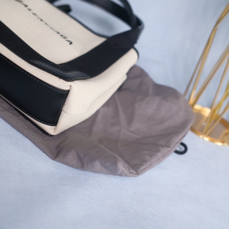 Balenciaga navy cabas 帆布子母包-9