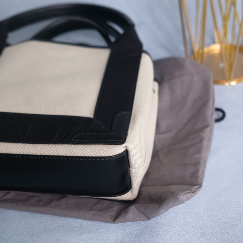 Balenciaga navy cabas 帆布子母包-12