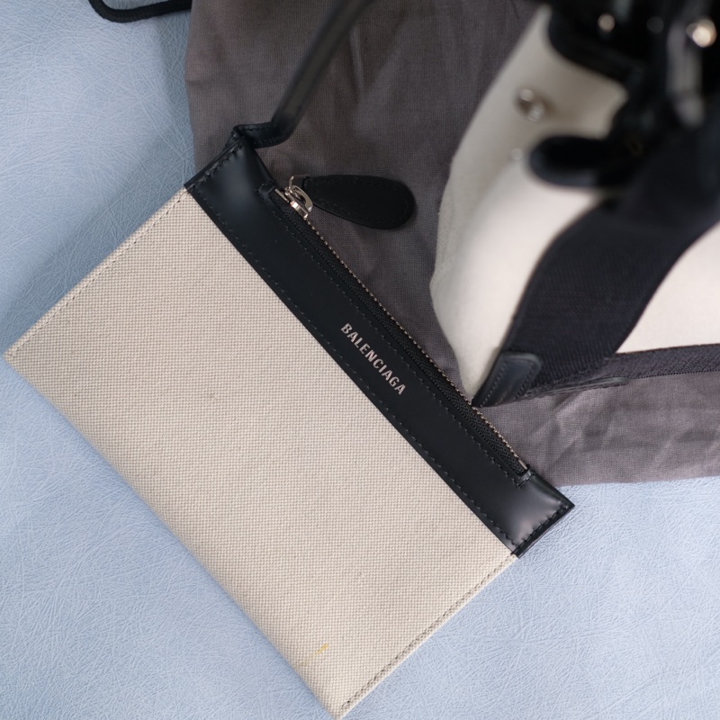 Balenciaga navy cabas 帆布子母包-19